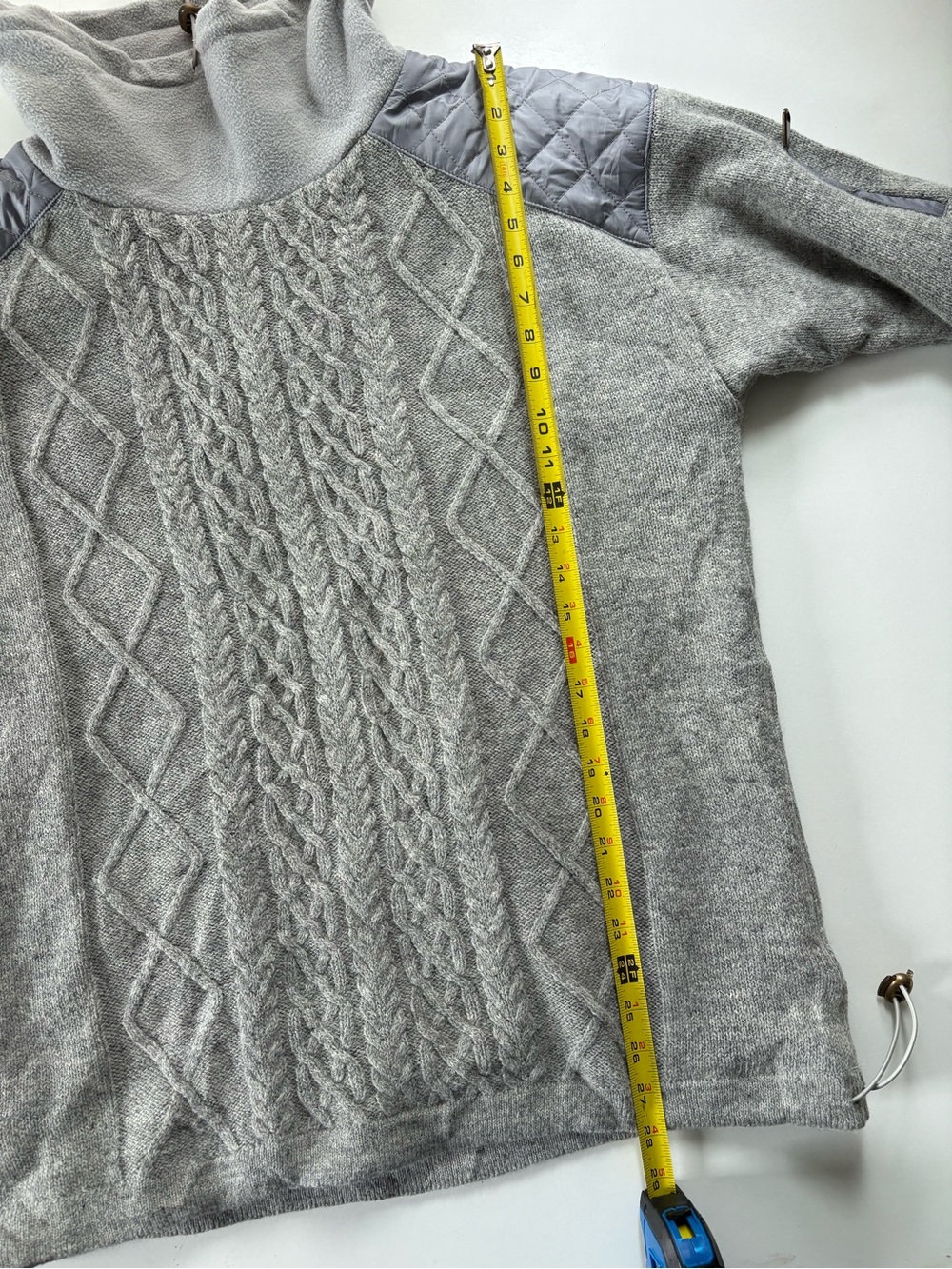 Aran Sweater Market GREY Cowl Neck Aran Sweater large - Picture 4 of 11